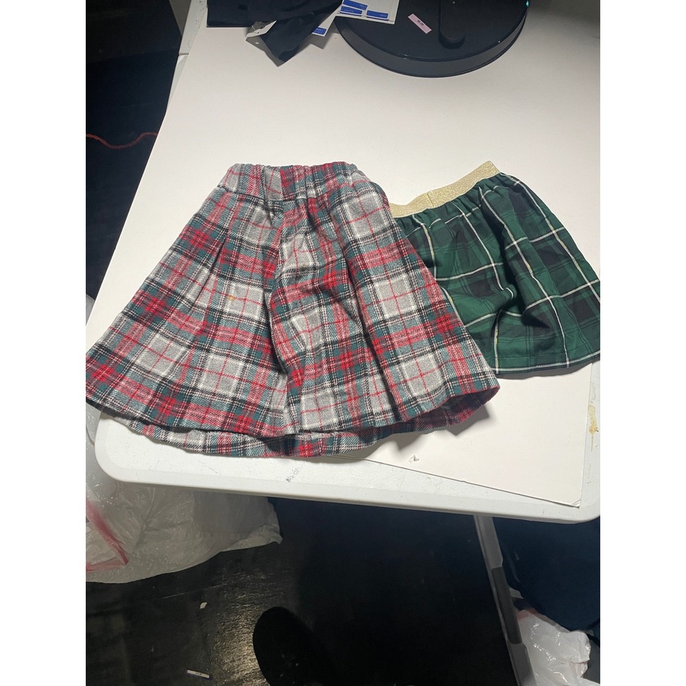 Copper Key Carter's Plaid Skirt Bundle Kids 6 6X Red Green Holiday Preppy Lot